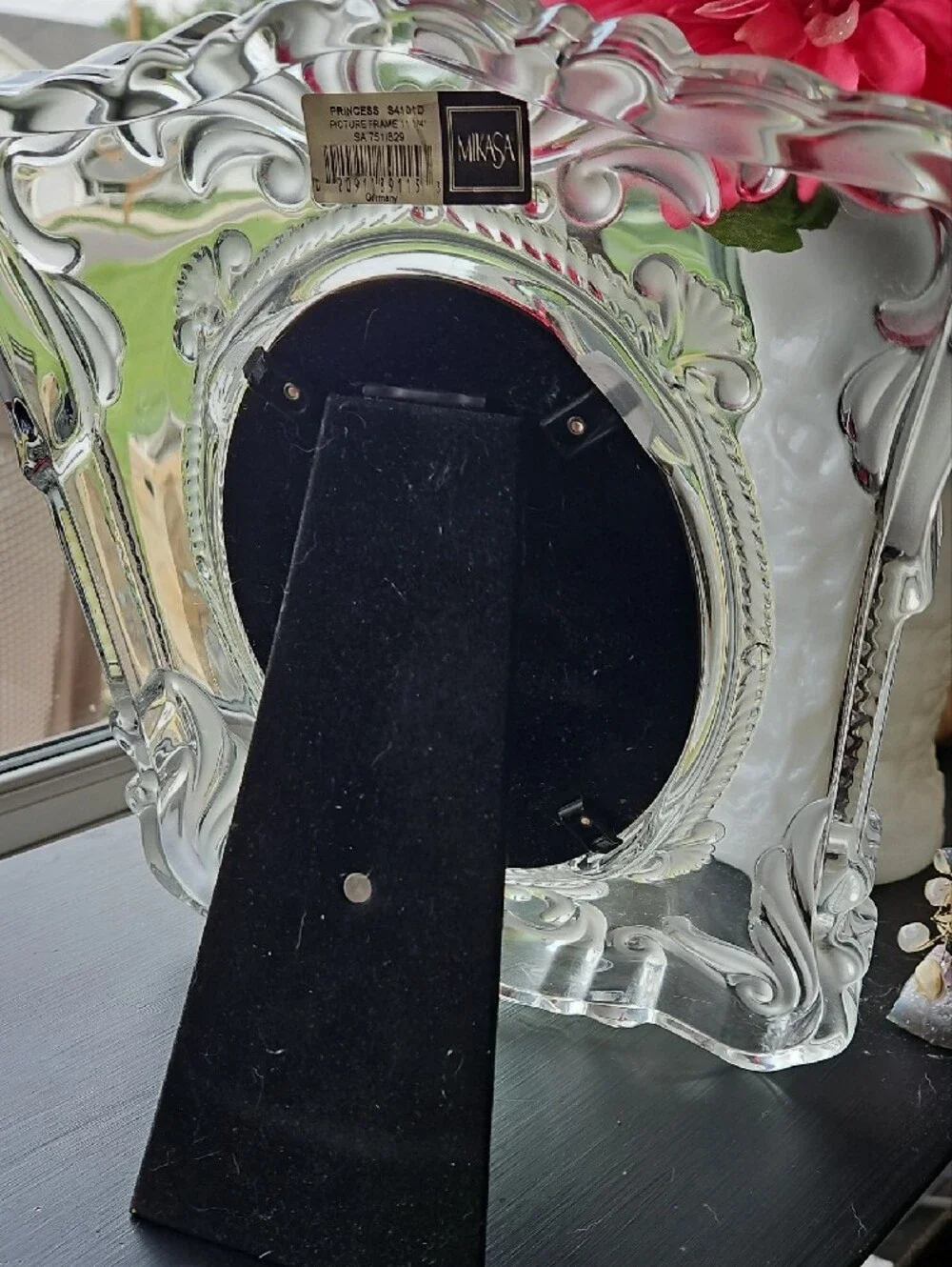 Mikasa Silver Clear Ornate Glass Picture Frame
